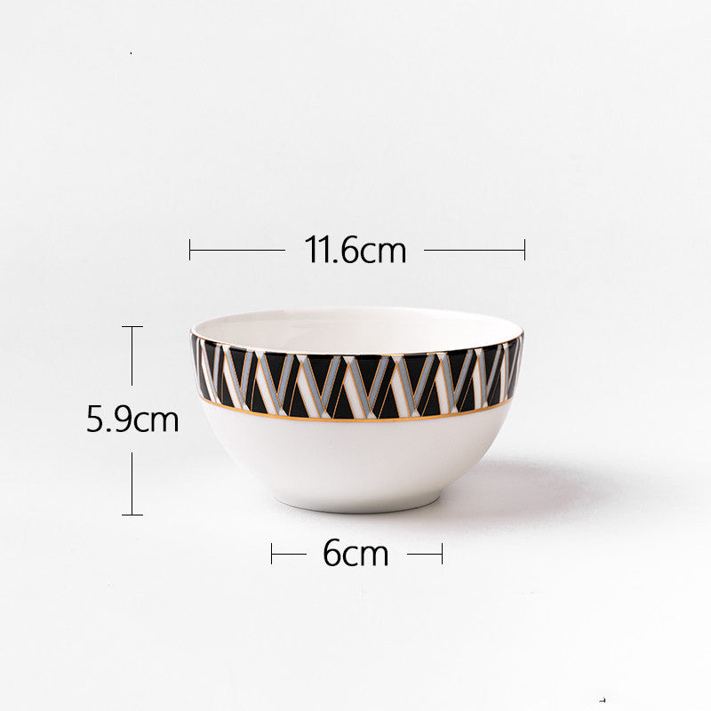 Nordic Light Luxury Household Bone China Plates And Tableware