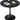 Black Small Tulip Table, 24 Inch Round Dining Table for 2 Person with Pedestal Base for Kitchen, Circle Bistro Table, Mid Century Modern Cafe Tables for Small Spaces in Living Room, Office, Pub, Bar