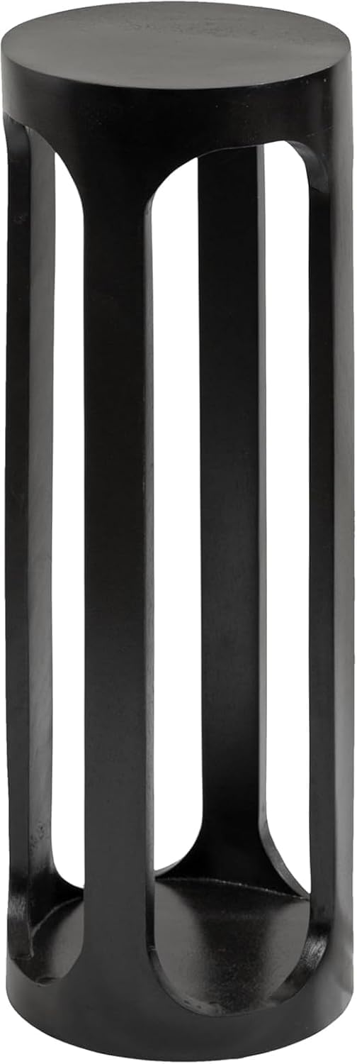 Wooden Round Drink Tables for Small Spaces 8x23 Bedroom Nightstand for Living Room Coffee Accent Pedestal, Modern Boho Decorative Display & Storages Stand for Plant (Natural)