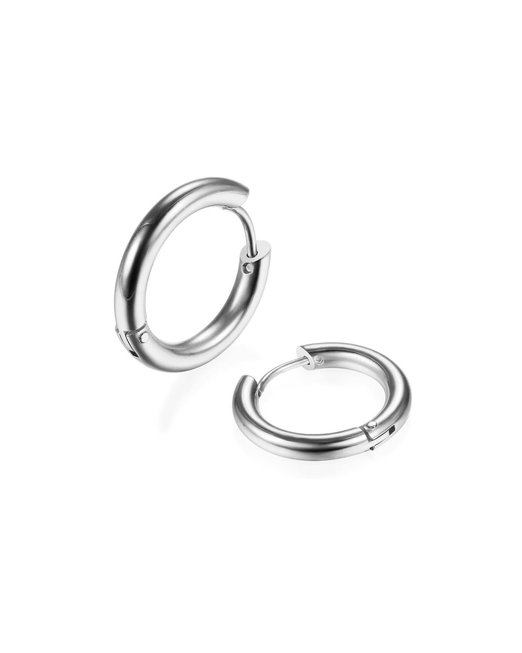 316L Surgical Stainless Steel Huggie Hoop Earrings 6mm 8mm 10mm 11mm 12mm 14mm Hypoallergenic Earrings Hoop Cartilage Helix Lobes Hinged Sleeper Earrings For Men Women