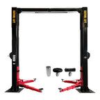 KATOOL 11000lbs Single Point Lock Release Direct Drive Two Post Lift Asymmetry Arm 3+2 Double S Design 2 Post Lift Auto Lift 2-Post Lift Clear Floor Car Lift