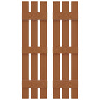 Builders Edge 070120059471 Venezianas de Vinil Padrão Três Espaçadas, Board-n-Batten, Inclui Espigões de Instalação Correspondentes (Por Par), 59 pol. A, Cedro Tratado 471