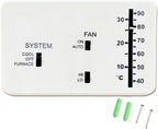 RV Thermostat, RV Analog Thermostat Replacement for Dometic 3106995.032 (Cool Only/Furnace) Controls The Heating and Cooling Systems in a Recreational (White)