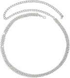 Mealah Rhinestone-Waist-Chain Belts for Women - Western-Cowgirl-Country-Waist-Belts for Wedding-Bridal Dress 27-36''Waist