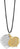 Diamond2Deal Silver and 24k Gold Dipped Double Aspen Leaf Necklace Size 20"