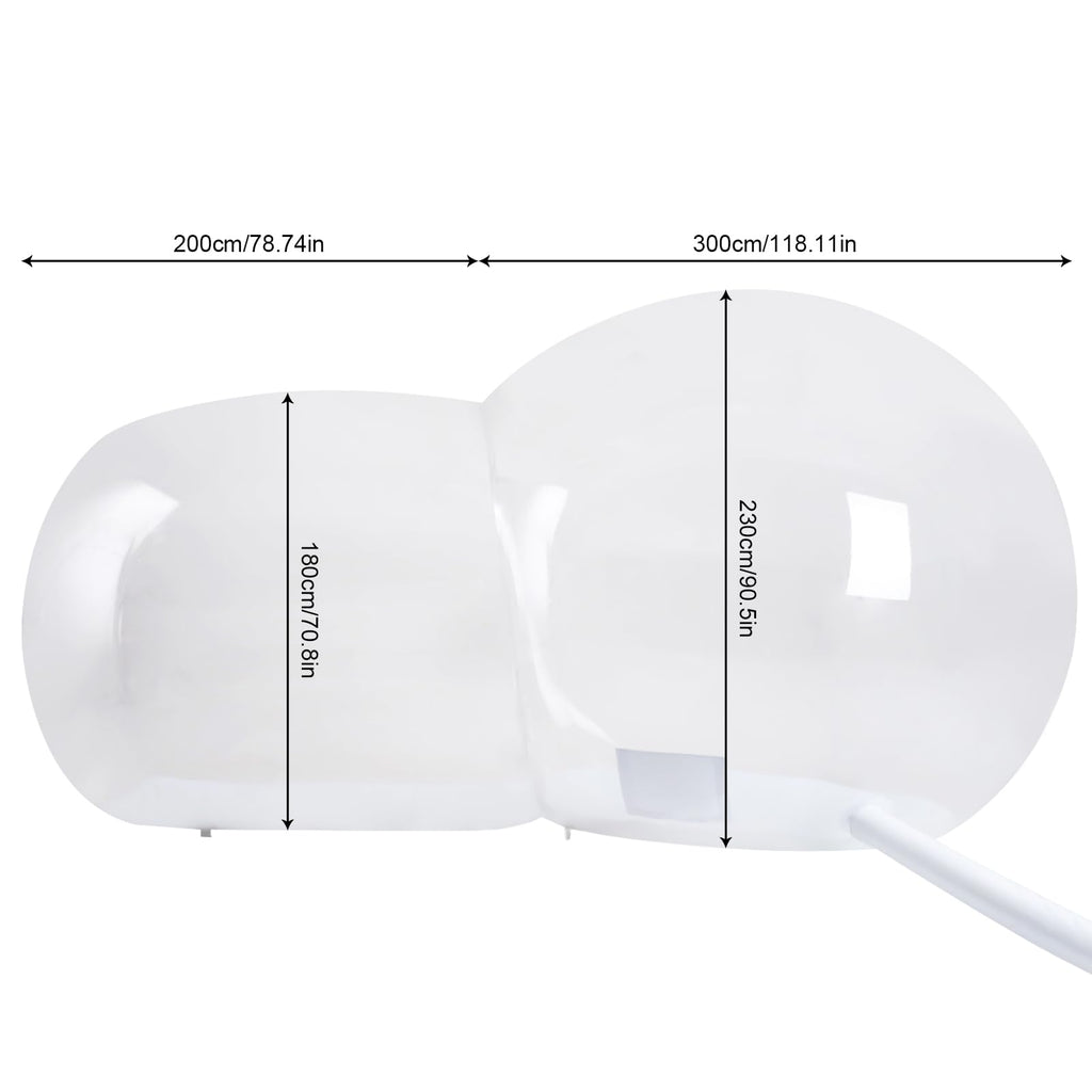 GCIUEMMH aufblasbare Bubble-Hauskuppel für Kinder - klares PVC aufblasbares Bubble-Hauszelt mit Tunnel, Bubble-Ballonhaus mit 300W Luftgebläse, Luftpumpe, aufblasbare Kuppel, Outdoor-Bubble-Zelt für Kinder