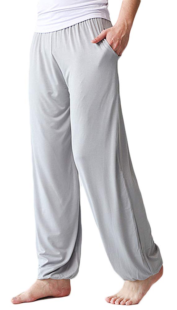 AvaCostume Men's Lightweight Loose Yoga Pants Elastic Waist Modal Yoga Harem Pants