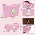Embroidered Lettered Make-up Bag Portable Travel Storage