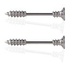 Ruifan 316L Stainless Steel Screw Bar Nipple Barbell Ring Body Piercing 14G