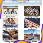 Mexican Throw Blanket Lightweight Serape Outdoor Extra Large Picnic Camping Beach Bedroom Decoration Living Room Accessories Sofa Couch Cover Boho Decor 50" x 68" Gery