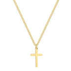Joxevyia Cross Necklace for 14K Gold Filled Stainless Steel Small Cross Pendant with Cuban Chain Necklace Simple Faith Jewelry Christmas Gift for Men Women 16-24 Inches