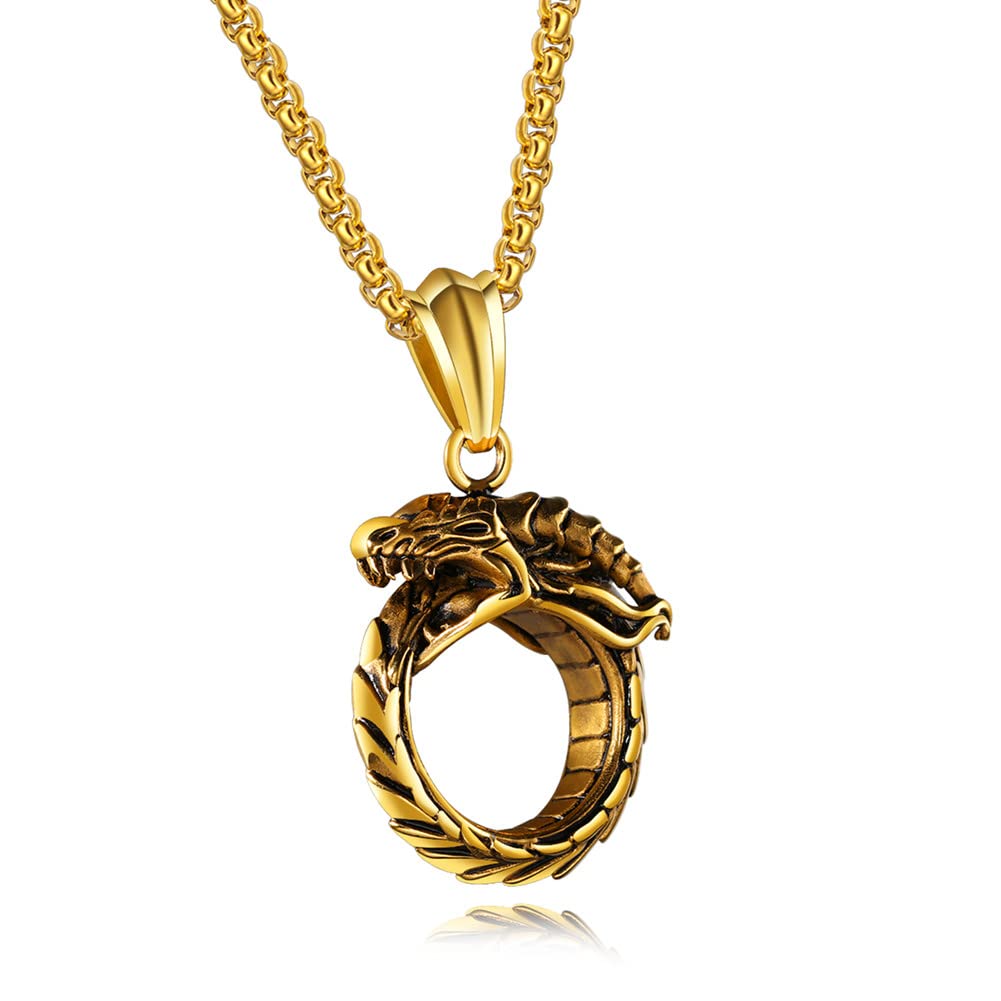 Cross Eternal Ring Pendant Necklace Stainless Steel Pendant Necklace for Men Women Best Friend Necklaces