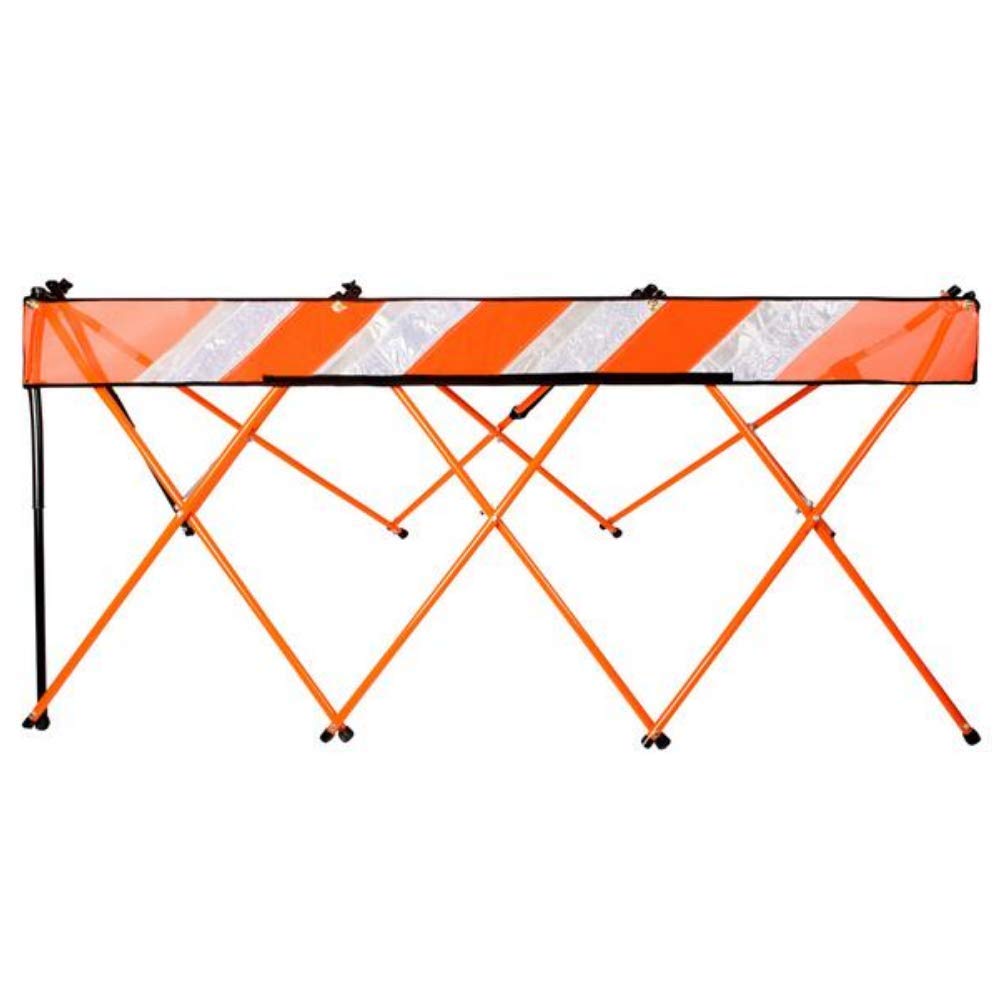 Flex-Safe Safety Barriers, Portable Expandable Barricade 5 ft Traffic Barricade Parking Barrier Folding Security Gate Scissor Gate Traffic Cones Alternative High Vis Yellow