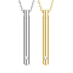 XIUDA Urn Necklace for Ashes Stainless Steel Cremation Necklace with Crystal Memorial Pendant Necklace