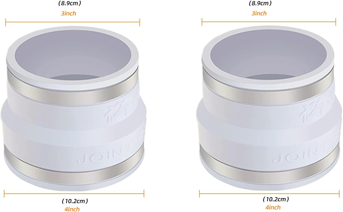 4 inch Radon Fan Installation Kit -Inline Centrifugal Fan with Rubber Couplers (4 inch x 3 inch) and Air Pressure Indicator