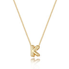 Lisitine Bubble Initial Halsketten Zarte goldene Buchstaben-Halskette 14K vergoldet Niedliche Namens-Choker-Halsketten für Frauen Trendiger goldener personalisierter Schmuck Geschenk für Frauen