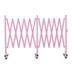 GYMTIME Industrial Expandable Metal Barricade, 16 Feet, Easily Assembled Safety Barrier with Casters, Flexible Mobile Gate, Adjustable Traffic Fence