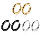 316L Surgical Stainless Steel Huggie Hoop Earrings 6mm 8mm 10mm 11mm 12mm 14mm Hypoallergenic Earrings Hoop Cartilage Helix Lobes Hinged Sleeper Earrings For Men Women