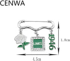 CENWA Sorority Brooch Gift Sorority Brooch Pin Greek Sorority Jewelry Sisterhood Graduation Gift for Her