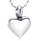 Imrsanl Small Heart Cremation Urn Necklace for Ashes Stainless Steel Memorial Ash Pendant Keepsake Jewelry