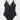 CUPSHE Womens Swimwear One Piece Swimsuit Tummy Control V Neck Bathing Suits Medium Black