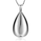 Yinplsmemory Carved Teardrop Keepsake Ashes Necklace Urn Pendant Cremation Memorial Jewelry-Always in my heart