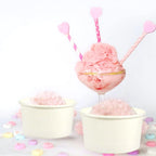 Juvale 100er-Pack Einweg-Papier-Eisbecher, 5oz Dessertschalen für Sundae-Bar, gefrorener Joghurt (Weiß)