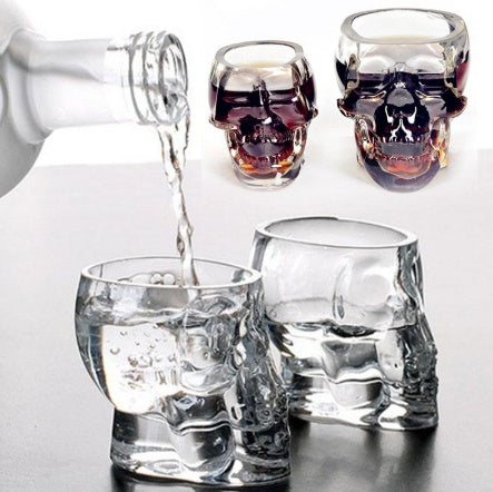 Glas Skull Vinglas Whisky Spiritus Specialformet vinglas