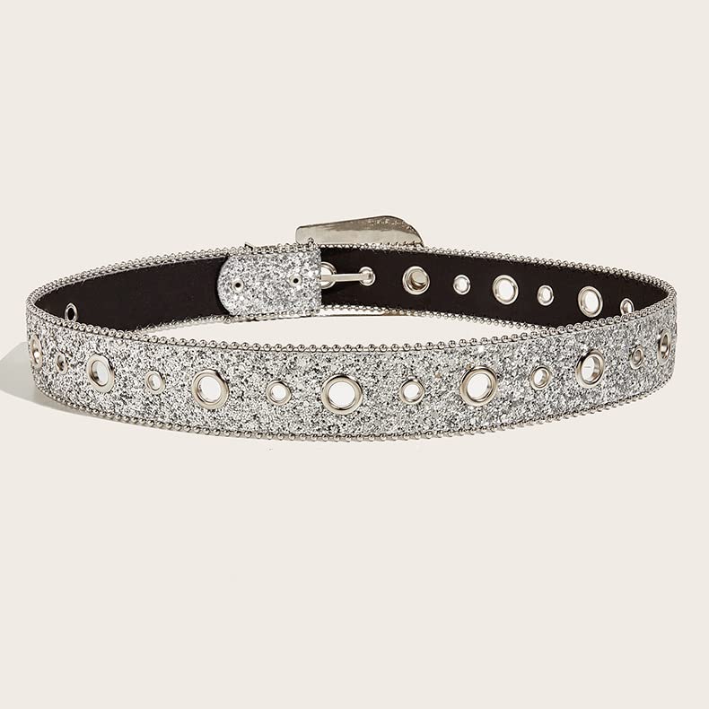 INOGIH Glitter Western Cowboy Style Rhinestone Belt Luxury Bling Bling Grand Goldman INOGIH Glitter Western Cowboy Style Rhinestone Belt Luxury Bling Bling Grand Goldman