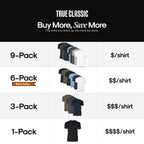 True Classic Mens T-Shirts - Short Sleeve Crew Neck Plain Novelty T Shirt for Men
