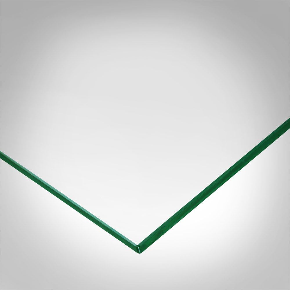 16 inch Square Glass Table Top - Tempered - 1/4" Thick Glass Surface, Safe Flat Polished, Eased Corners, Multipurpose for Dining Table, Patio, Coffee and End Table