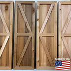 Ekena Millwork RBJ06S11X050RWR TimberCraft Zwei 5 3/8" Bretter Verbundene Board-n-Batten, Rustikale Holzläden (pro Paar), 10 3/4"B x 50"H, Grob gesägte Western Red Cedar