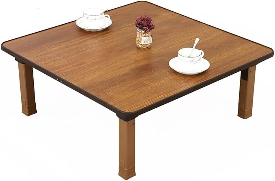 Japanese-Style Square Folding Tea Coffee Table, Low Table, Dining Table, Study Table, Small Desk, for Tatami Sitting On The Floor Bedroom Bay Window Tea Room (Size : 60x60cm)