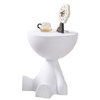 Mini Side Table, Circle Coffee Table, Nightstand, Mini End Tables Accent Living Room Bedroom Balcony Office, Bedside Home Decor for Living Room, Bedroom, Small Spaces, Easy Assembly (Pink)