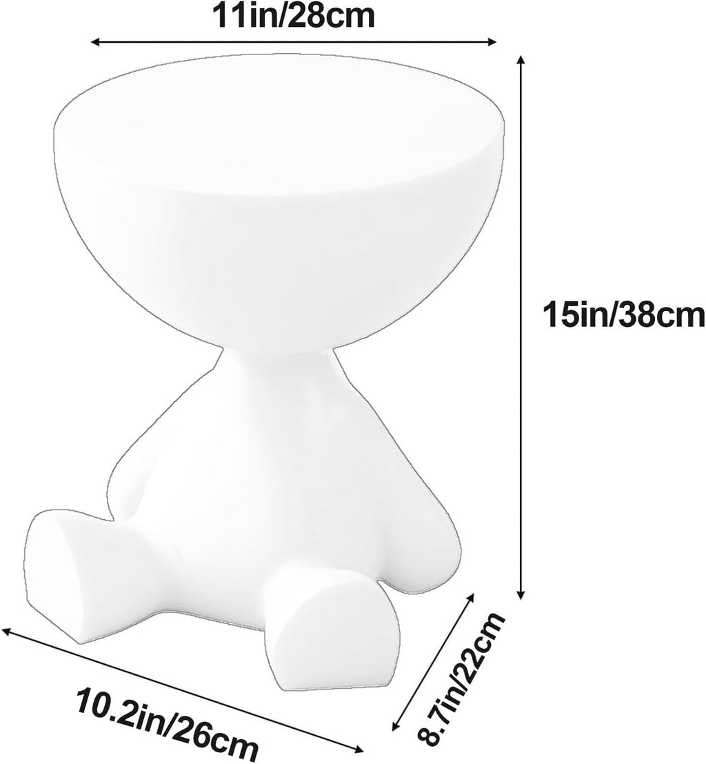 Mini Side Table, Circle Coffee Table, Nightstand, Mini End Tables Accent Living Room Bedroom Balcony Office, Bedside Home Decor for Living Room, Bedroom, Small Spaces, Easy Assembly (Pink)