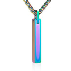 Dletay Urn Necklace for Ashes Stainless Steel Cremation Jewelry for Ashes Memorial Ash Necklace for Men Women Ash Holder Black