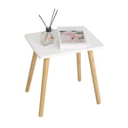 AWASEN Side Table, Small End Accent Table for Living Room Bedroom Office Small Spaces, Modern Wood Side Table Nightstand with Solid Wood, Easy Assembly, (Natural)