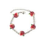 Dainty Fruit, Flower Charm Bracelet for Women Friendship Adjustable Link Chain Bracelet