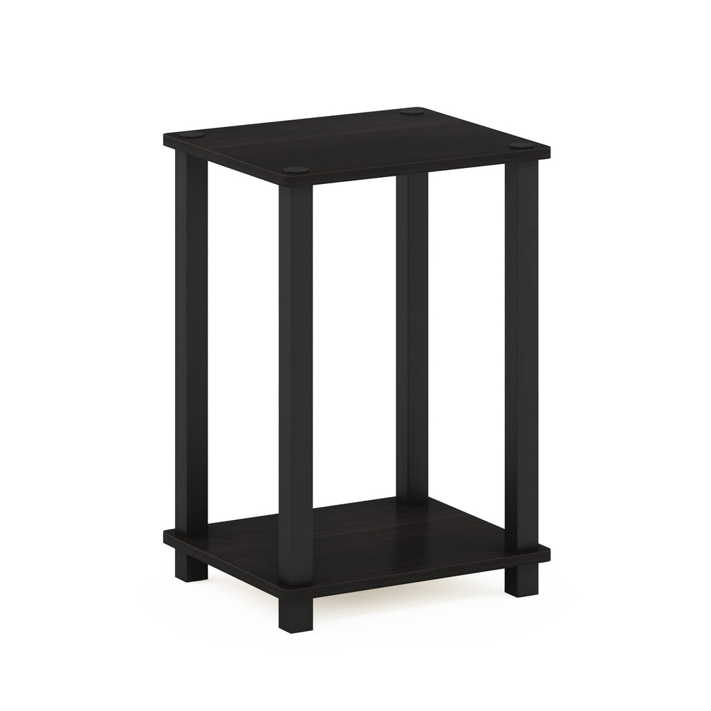 Furinno Just 3-Tier Turn-N-Tube Nightstand, 2-Pack, Columbia Walnut/Black