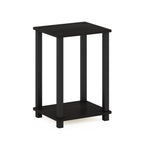 Furinno Just 3-Tier Turn-N-Tube Nightstand, 2-Pack, Columbia Walnut/Black