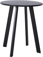 Patio Coffee Table Set of 2, Weather Resistant Outdoor Round End Table, Nesting Tables for Living Room Balcony Office, Black