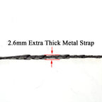 HAHIYO Mini Pochette Pung Kæde Rem Slank Bred 7mm til LV Længde 7,9 Tommer Ekstra Tykk 2,6mm Skinnende Sort til Håndtaske Tegnebog Clutch Komfortabel Flad Metal Rem 1 Pakke
