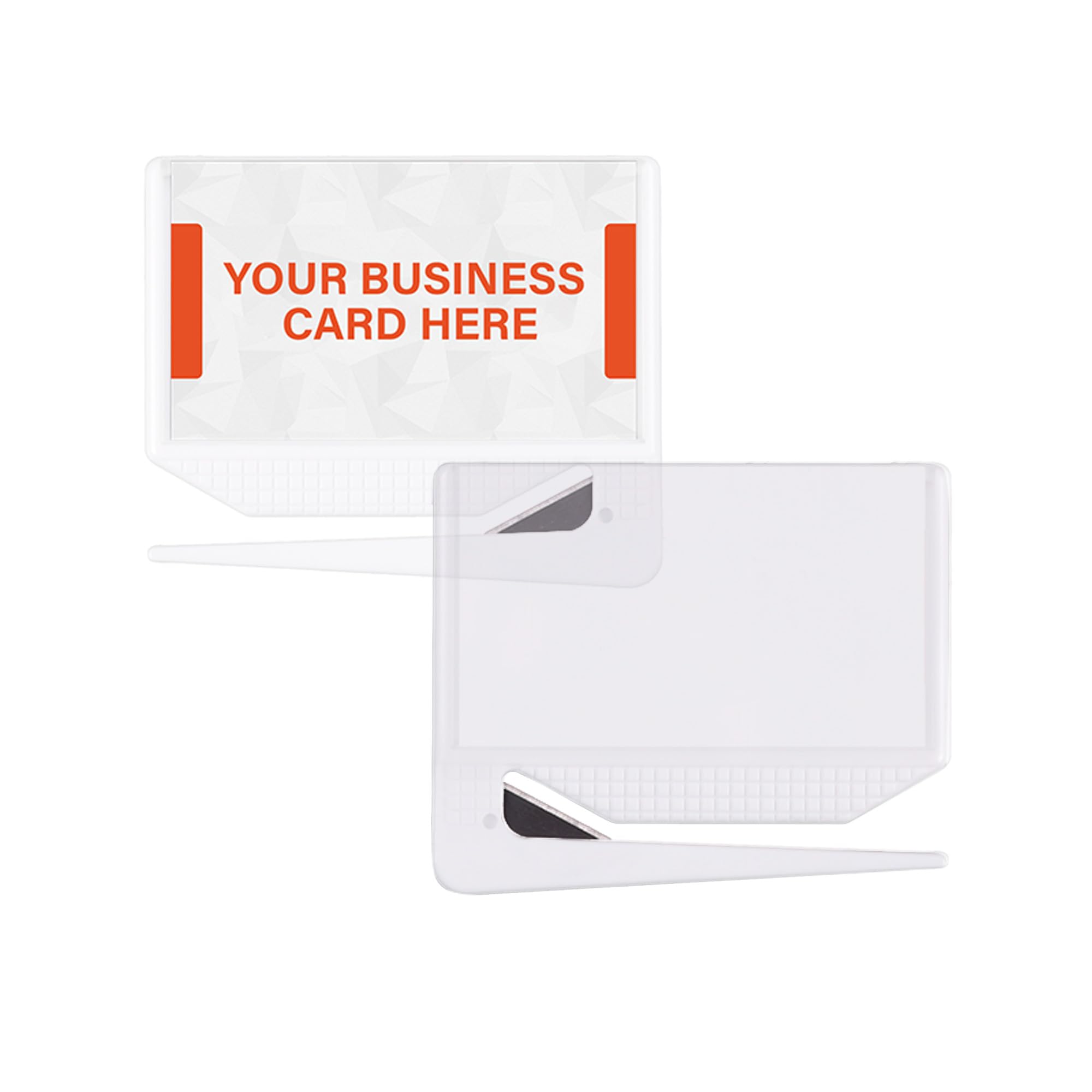 Uncommon Desks Business Card Letter Openers - (100 Pack) (Clear) Professional Letter Openers with Business Card Insert, Perfect Promotional Item for Business