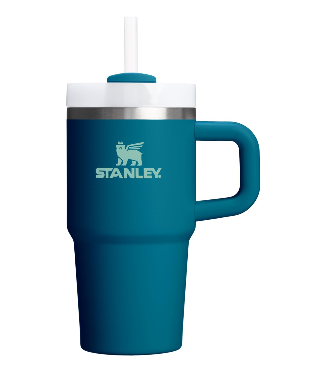 STANLEY Quencher H2.0 Tumbler with Handle and Straw 14 oz | Flowstate 3-Position Lid | Cup Holder Compatible for Travel | Insulated Stainless Steel Cup | BPA-Free | Azure