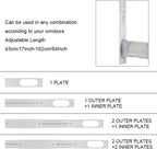 Portable Air Conditioner Window Vent Kit, Adjustable Window Seal with 5.9 Inch Diameter, 59 Inch Length Exhaust Hose for A/C Unit Universal for Sliding Horizontal or Vertical Window