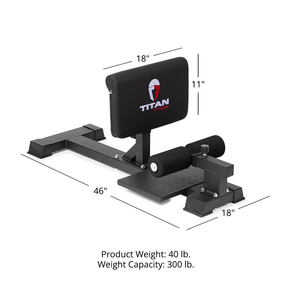 Titan Fitness Sissy Squat Machine, Lower Body Strength Training Equipment, 300 LB Capacity, Home Gym Leg Exercise Station for Abs, Thighs, Glutes, and Leg Isolation