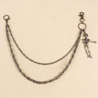 PINKPIN Skelett Geldbörsenkette Biker Jeans Taschenkette Unisex Hosenkette Totenkopf Kette für Männer Frauen