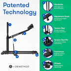 DB Method Squat-maskine, træningsudstyr til hjemmefitness, øvelser for ben og balder, lav-impact træning for underkroppen, træning for hele kroppen, nem opsætning, foldbar til opbevaring