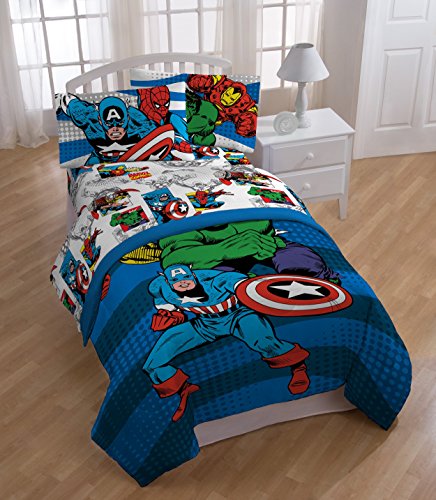 Jay Franco Marvel Spidey and His Amazing Friends Team Spidey Twin Size Sheet Set - 3 Piece Set Super Soft and Cozy Kid’s Bedding - Fade Resistant Microfiber Sheets (Official Marvel Product)