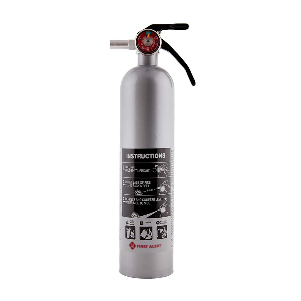 First Alert Fire Extinguisher for Home, Standard Rechargeable Compliance Unit, UL RATED 1-A:10-B:C, HOME1-4, Red, 4-Pack